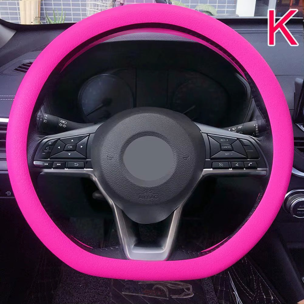 Universal Car Steering Wheel Cover Silicone Glove Cover Texture Soft Multi Color Auto Decoration DIY Covers Accessories
