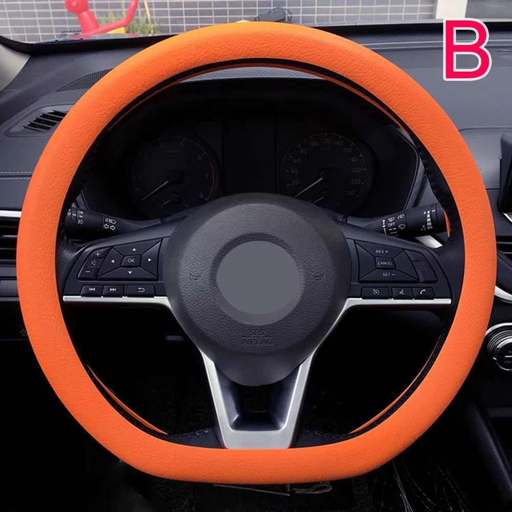 Universal Car Steering Wheel Cover Silicone Glove Cover Texture Soft Multi Color Auto Decoration DIY Covers Accessories