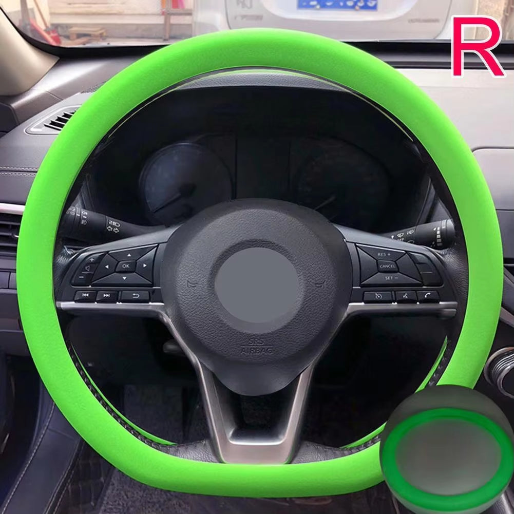 Universal Car Steering Wheel Cover Silicone Glove Cover Texture Soft Multi Color Auto Decoration DIY Covers Accessories