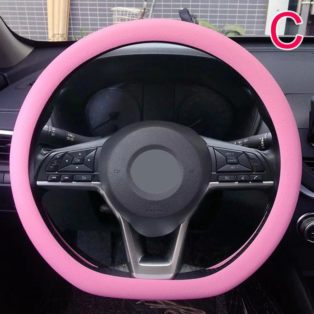 Universal Car Steering Wheel Cover Silicone Glove Cover Texture Soft Multi Color Auto Decoration DIY Covers Accessories