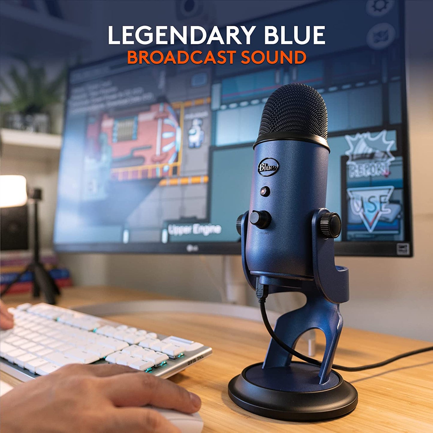 Logitech for Creators Yeti USB Microphone for Gaming, Streaming, Podcasting, Twitch, Youtube, Discord, Recording for PC and Mac, 4 Polar Patterns, Studio Quality Sound, Plug & Play-Midnight