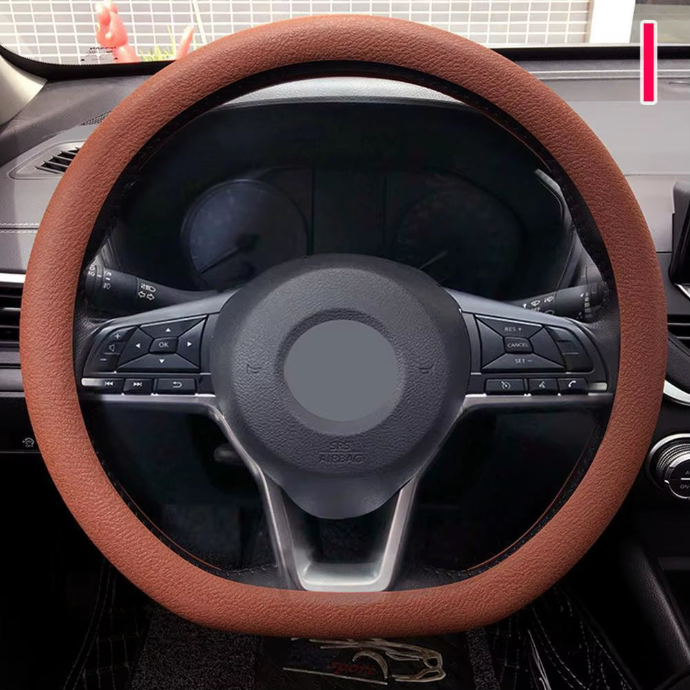 Universal Car Steering Wheel Cover Silicone Glove Cover Texture Soft Multi Color Auto Decoration DIY Covers Accessories