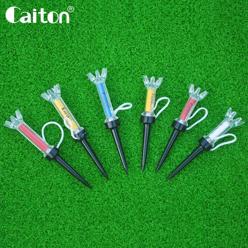 Improve Your Golf Game with the 5Pcs Magnetic Plastic Golf Tee Set - 360Degree Bounce