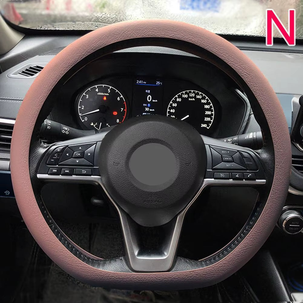 Universal Car Steering Wheel Cover Silicone Glove Cover Texture Soft Multi Color Auto Decoration DIY Covers Accessories