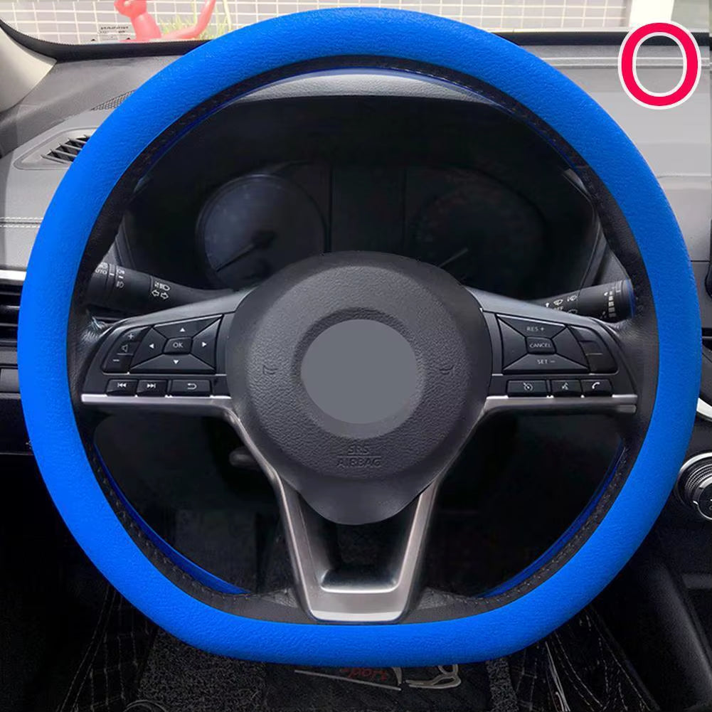 Universal Car Steering Wheel Cover Silicone Glove Cover Texture Soft Multi Color Auto Decoration DIY Covers Accessories