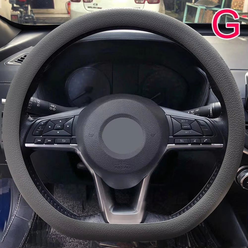 Universal Car Steering Wheel Cover Silicone Glove Cover Texture Soft Multi Color Auto Decoration DIY Covers Accessories