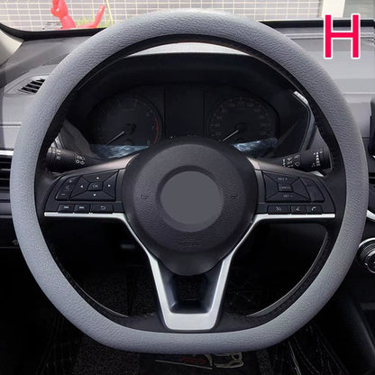 Universal Car Steering Wheel Cover Silicone Glove Cover Texture Soft Multi Color Auto Decoration DIY Covers Accessories