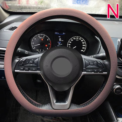 Universal Car Steering Wheel Cover Silicone Glove Cover Texture Soft Multi Color Auto Decoration DIY Covers Accessories