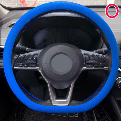 Universal Car Steering Wheel Cover Silicone Glove Cover Texture Soft Multi Color Auto Decoration DIY Covers Accessories